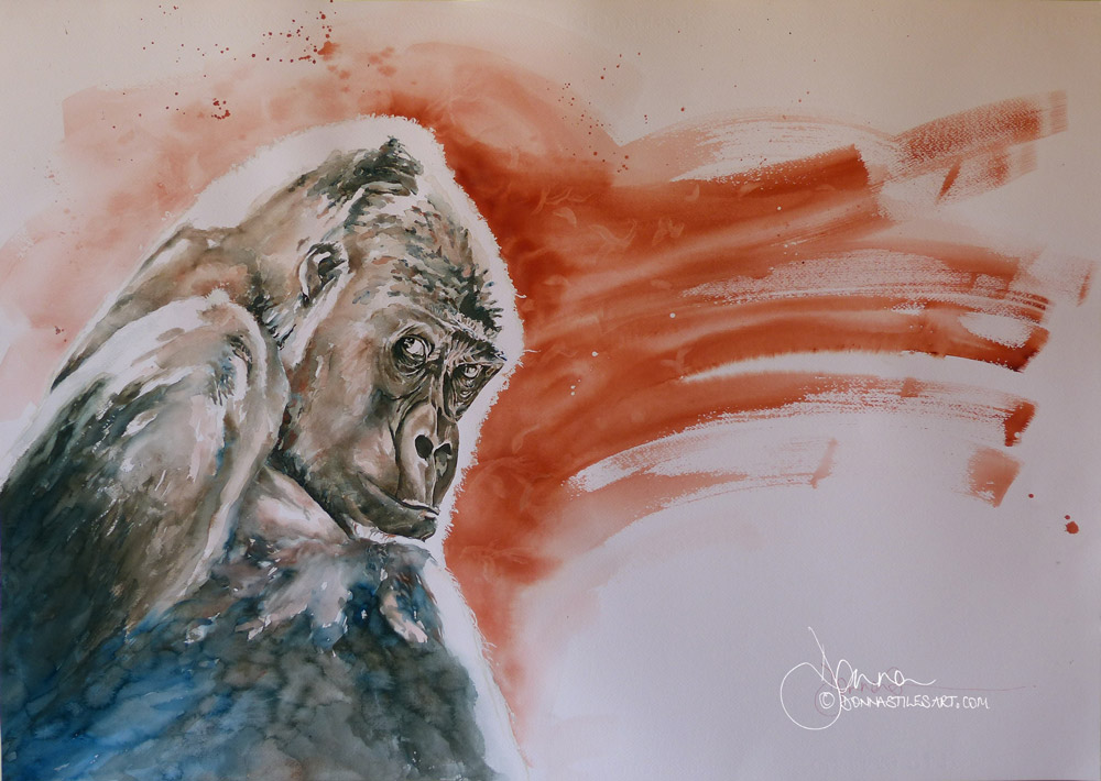 Paint by Numbers: Watercolor Gorilla