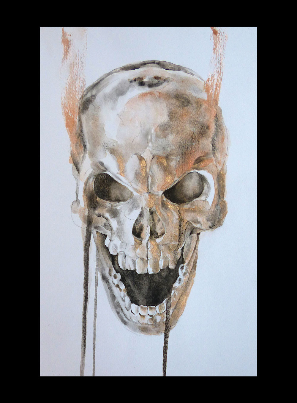 Watercolor skull