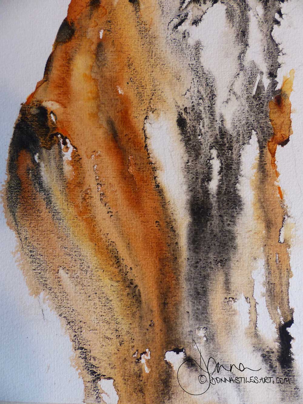 Watercolour granulation on Clairefontaine Aquapad paper