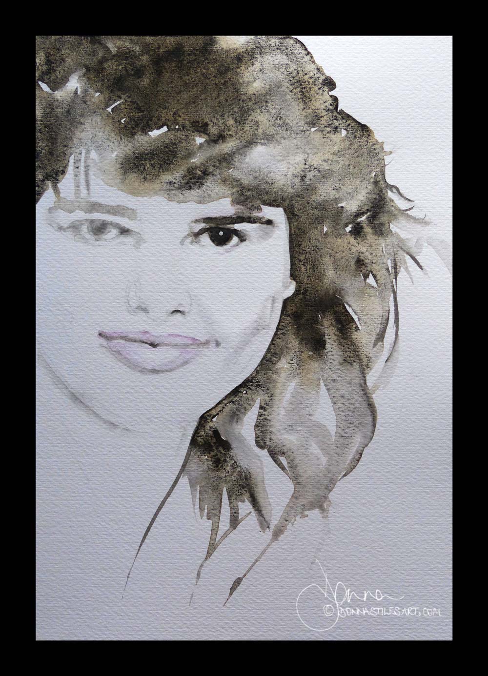 Easy watercolour portrait