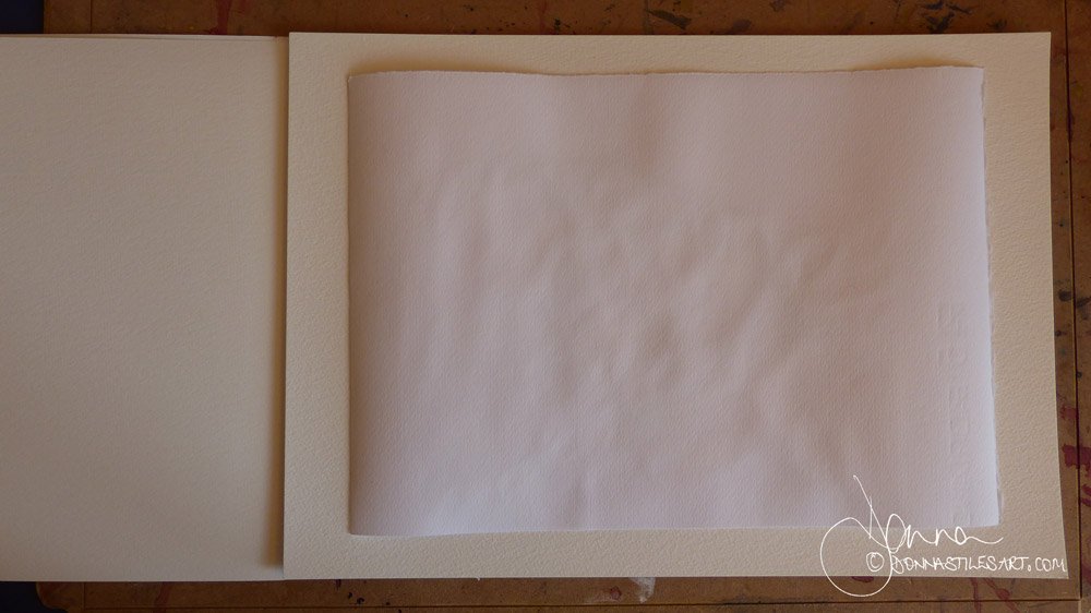 Making the watercolor paper sandwich