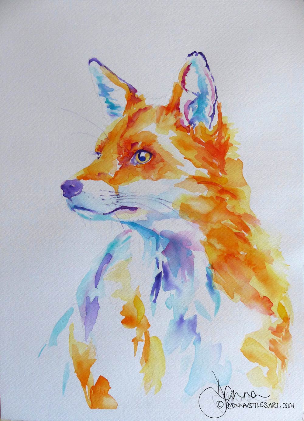 Mr Fox watercolour