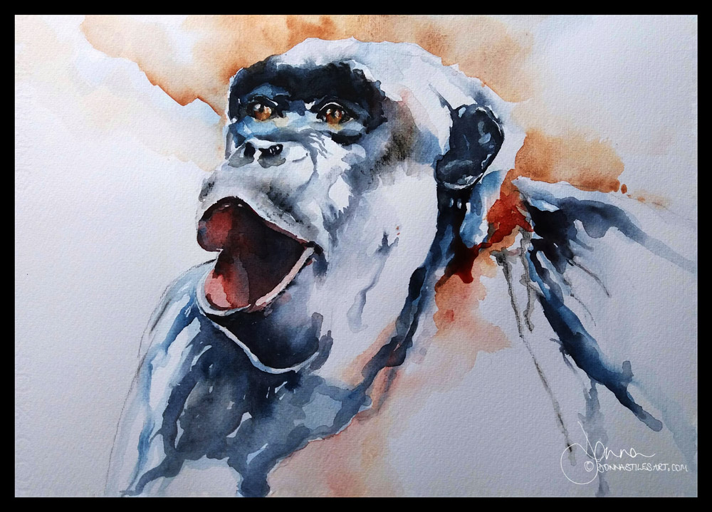 Watercolor wildlife art